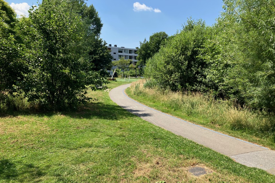 Foto 4: Voetpad, ook geschikt voor mensen met een rollator
